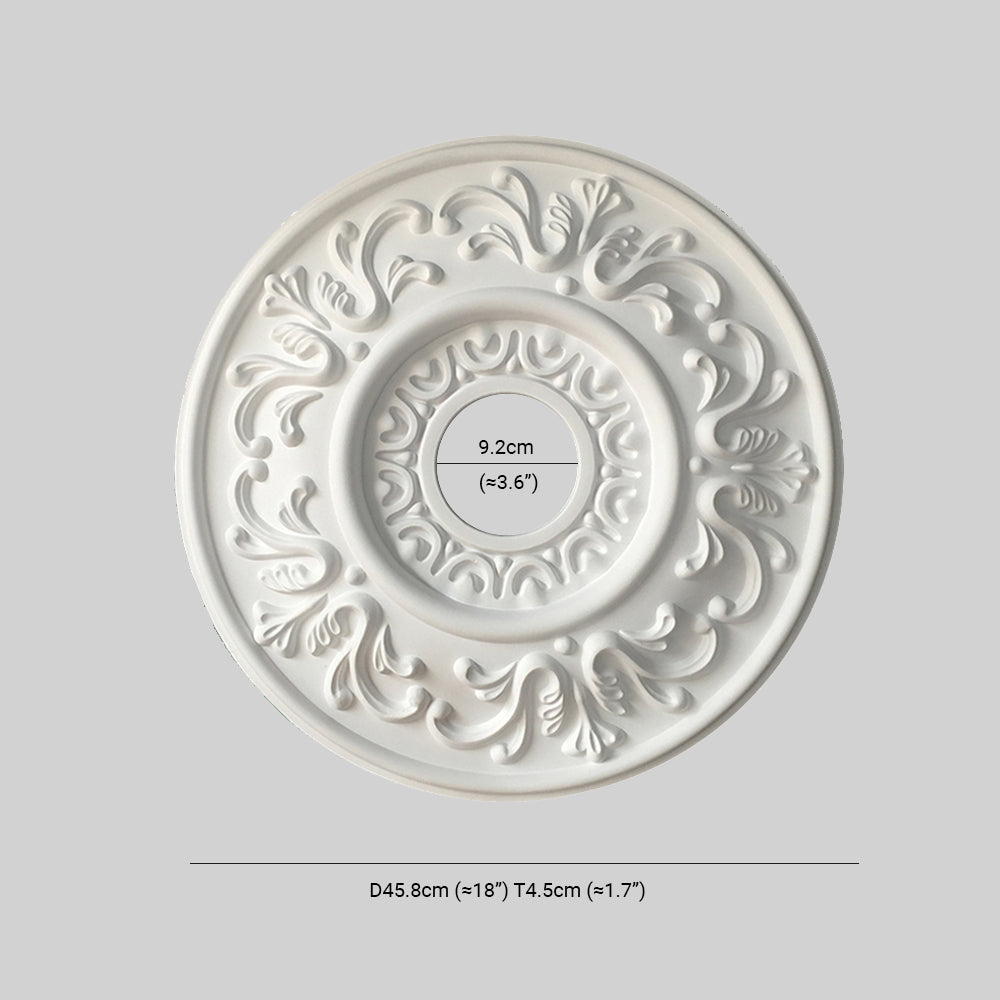 Ray Plaque de Plafond en Plâtre Vintage de style français, Accessoires d&