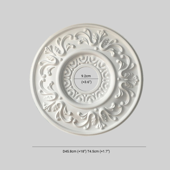 Ray Plaque de Plafond en Plâtre Vintage de style français, Accessoires d&