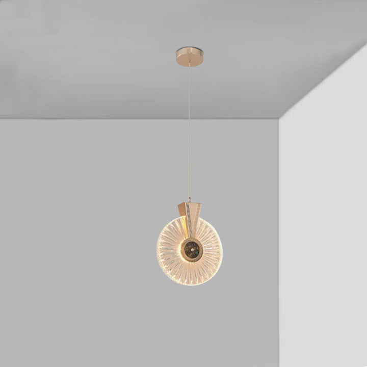 Kristy Luminaires Suspensions Arc Deco Moderne Simple Métal/Acrylique Doré Salon - Neutralighting