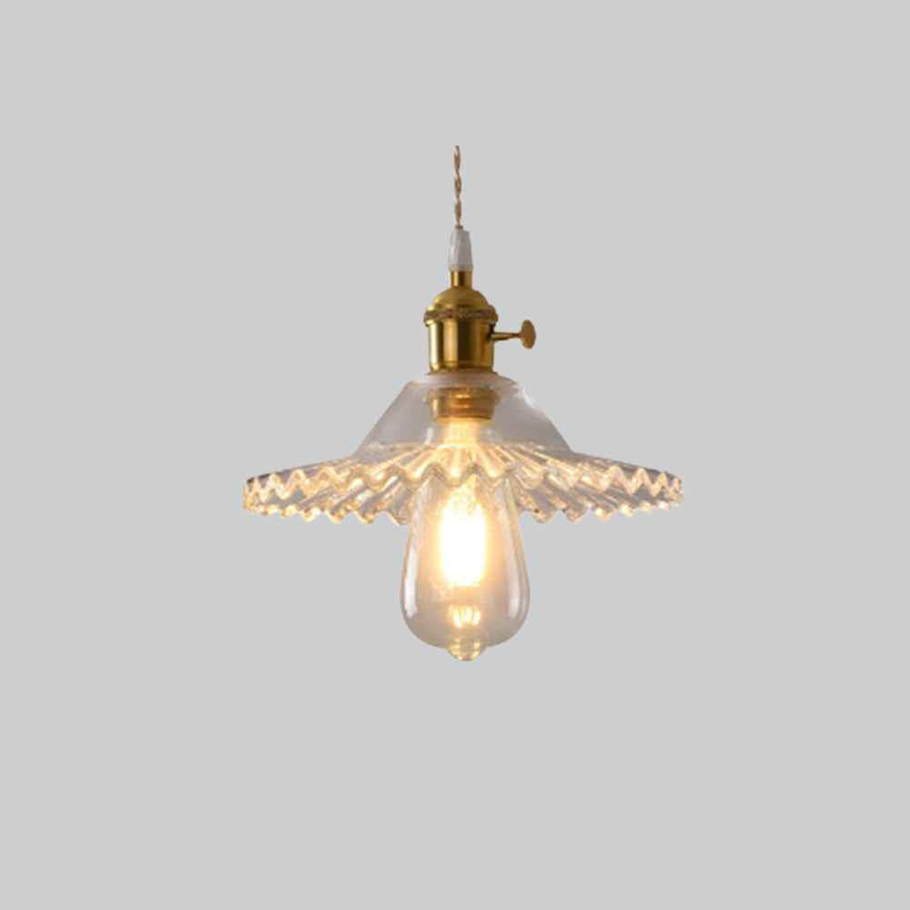 Valentina Luminaires Suspensions Art Deco Floral Vintage Métal/Verre Doré/Clair Salon/Chambre à Coucher - Neutralighting