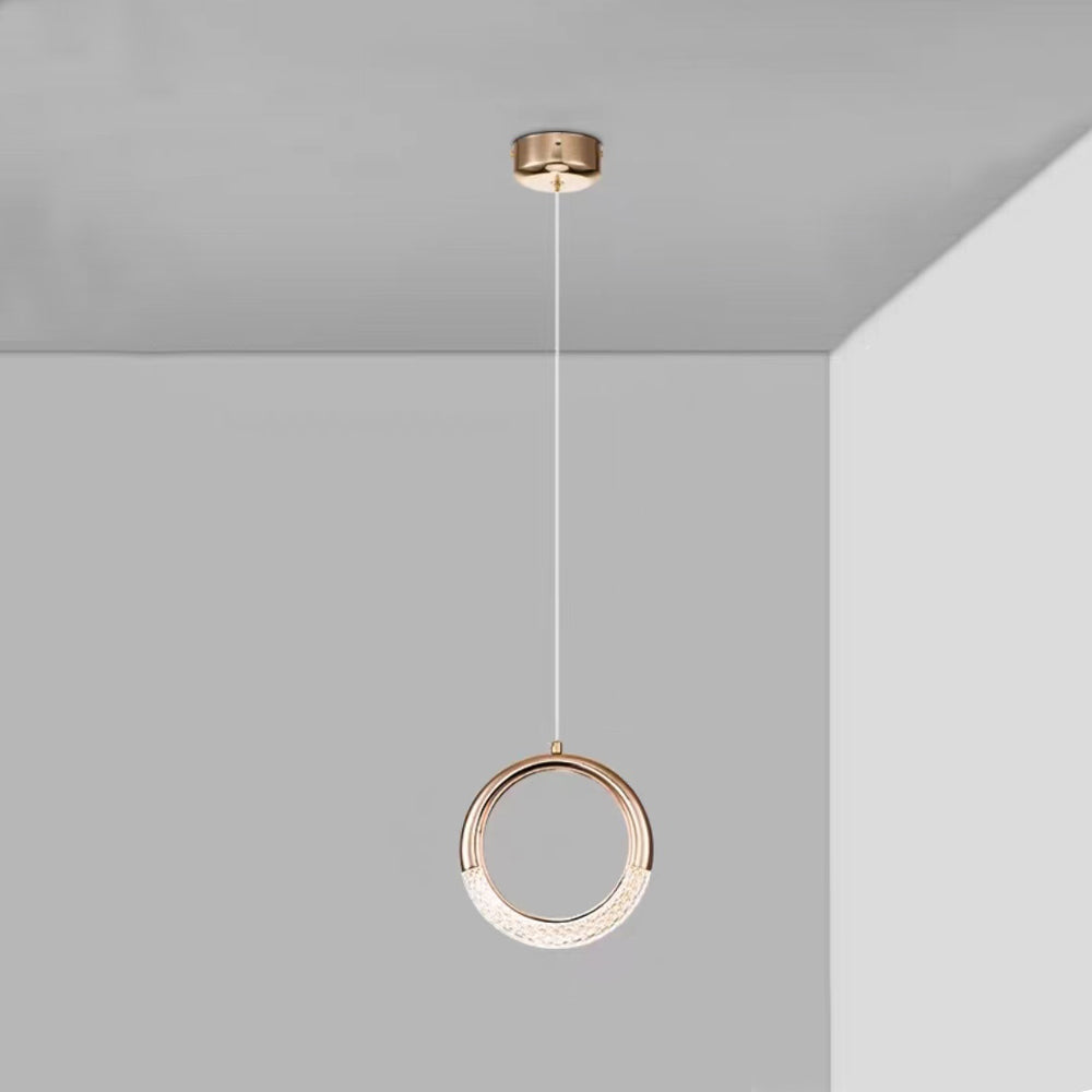 Kristy Luminaires Suspensions Arc Deco Moderne Simple Métal/Acrylique Doré Salon - Neutralighting