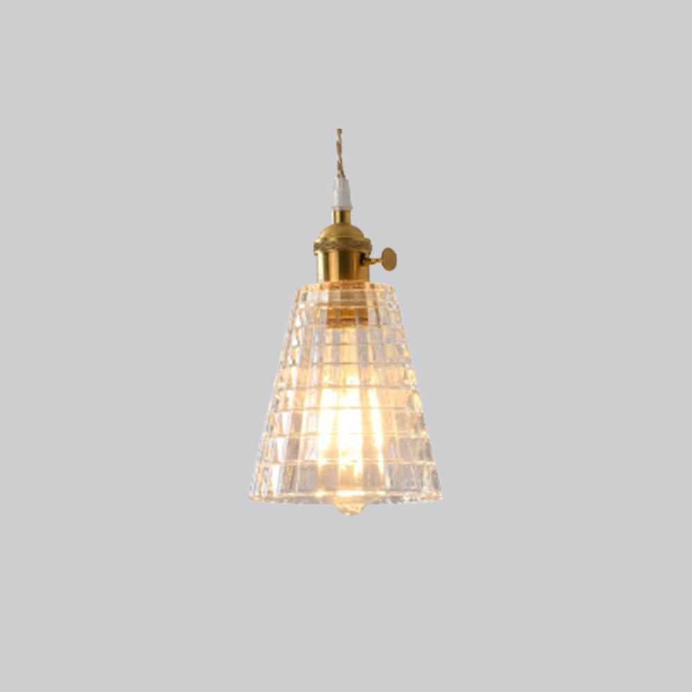 Valentina Luminaires Suspensions Art Deco Floral Vintage Métal/Verre Doré/Clair Salon/Chambre à Coucher - Neutralighting