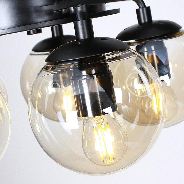 Zazoren Plafonnier Verre Noir Vintage - Neutralighting