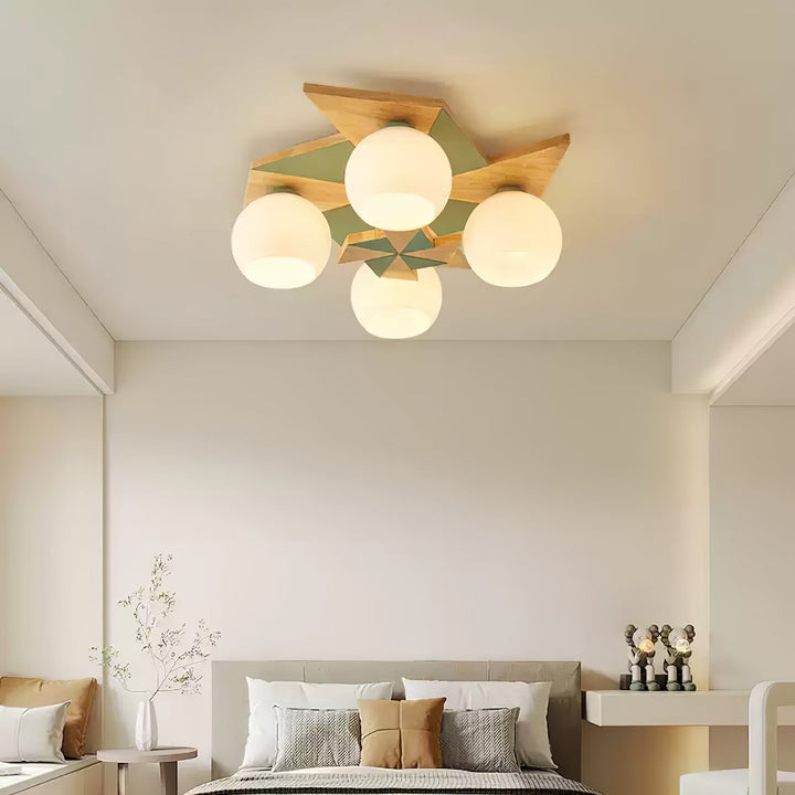 Ewooda Lustra Plafonnier en Bois Naturel Élégant - Neutralighting