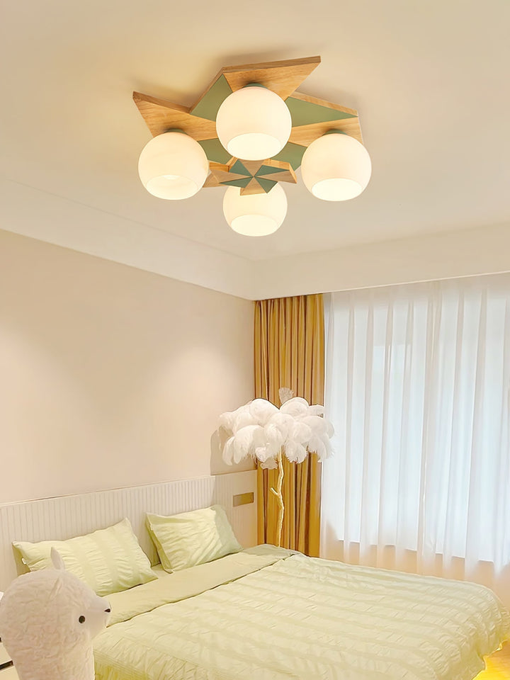 Ewooda Lustra Plafonnier en Bois Naturel Élégant - Neutralighting