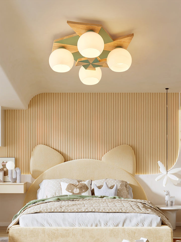 Ewooda Lustra Plafonnier en Bois Naturel Élégant - Neutralighting