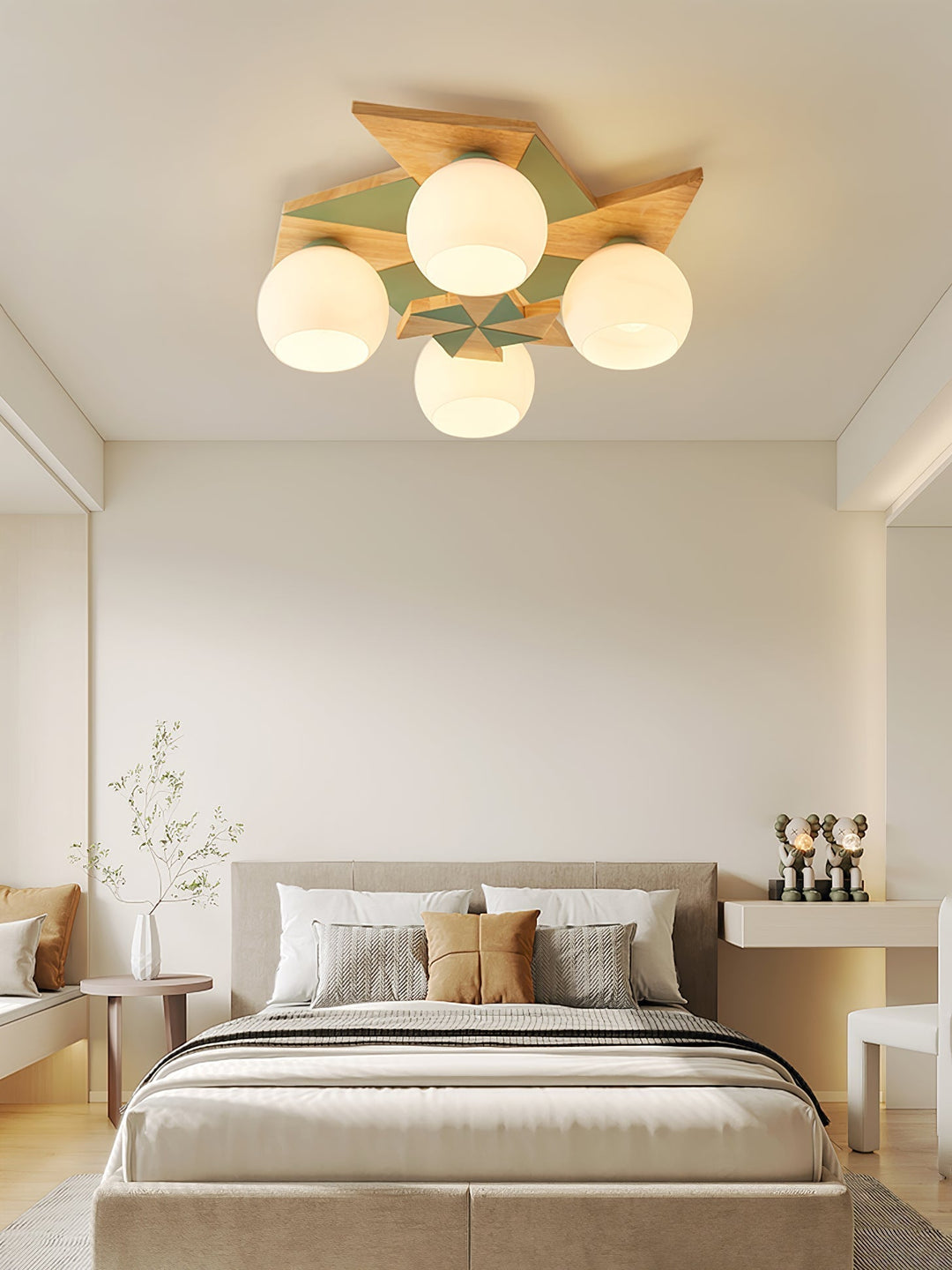 Ewooda Lustra Plafonnier en Bois Naturel Élégant - Neutralighting