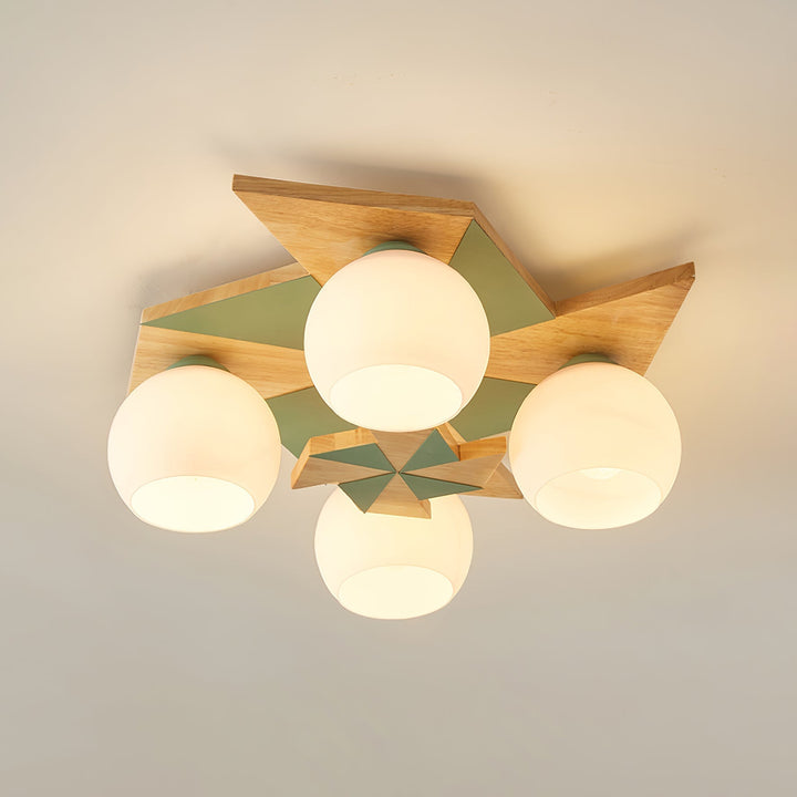 Ewooda Lustra Plafonnier en Bois Naturel Élégant - Neutralighting