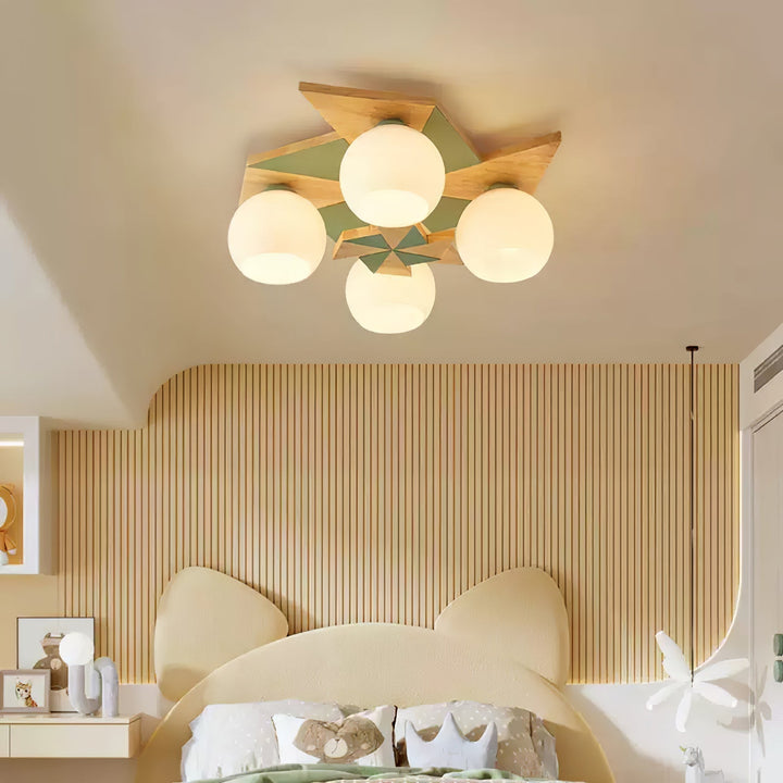 Ewooda Lustra Plafonnier en Bois Naturel Élégant - Neutralighting